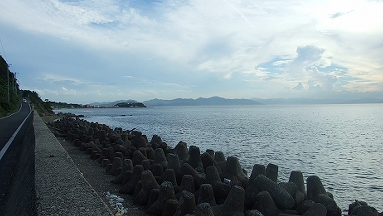 兵庫県・淡路島西岸の海岸線